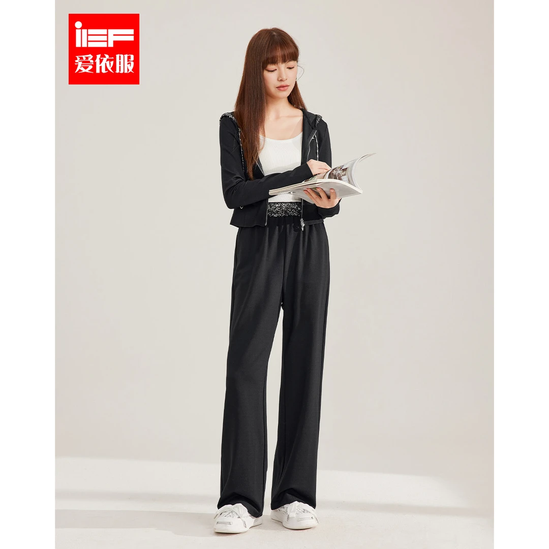 IEF/爱依服时尚套装2025秋季新款韩版时尚小众亮片设计休闲上下套