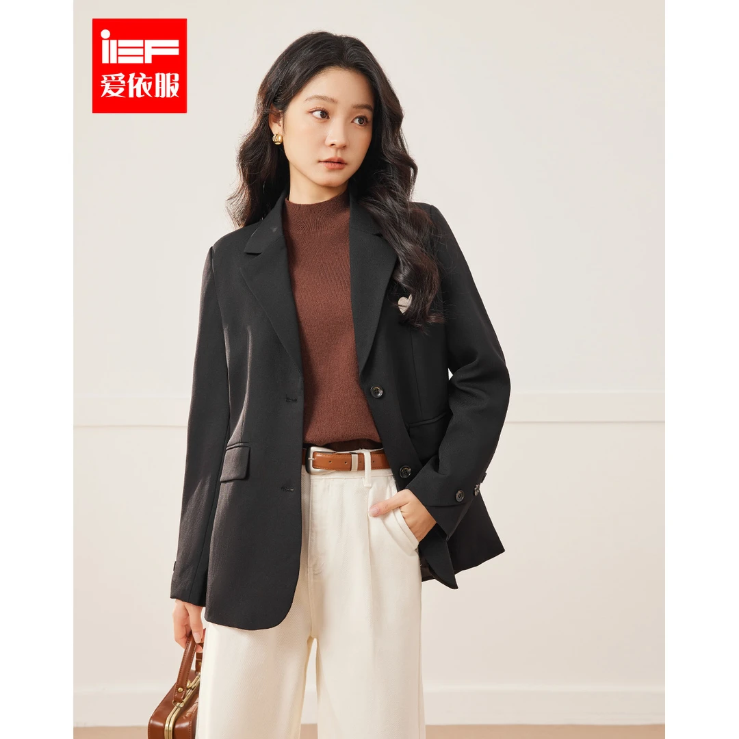 IEF/爱依服2025秋季新款小众设计时尚流行感薄款休闲中长宽西装