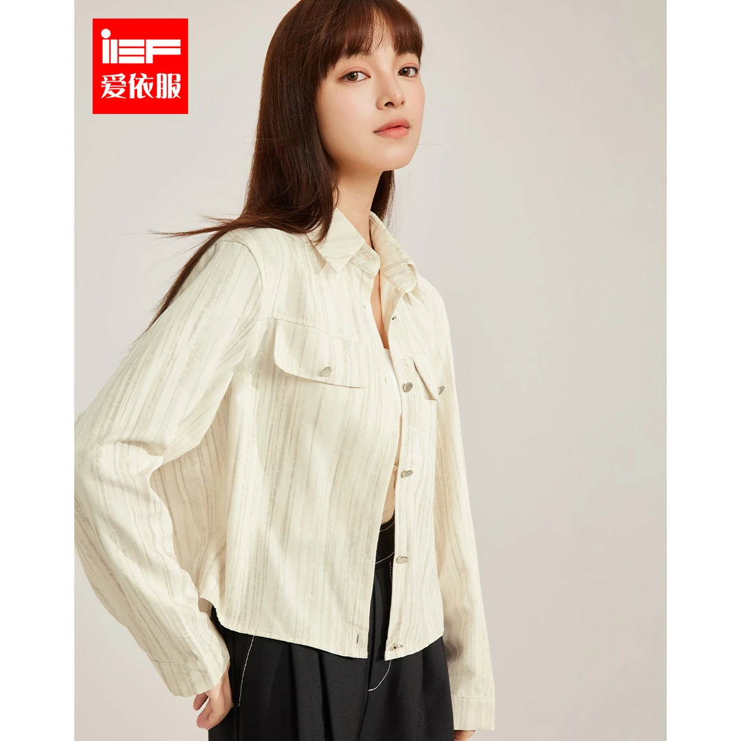 IEF/爱依服上衣2025秋季韩版时尚别致小众设计休闲风通勤百搭衬衫