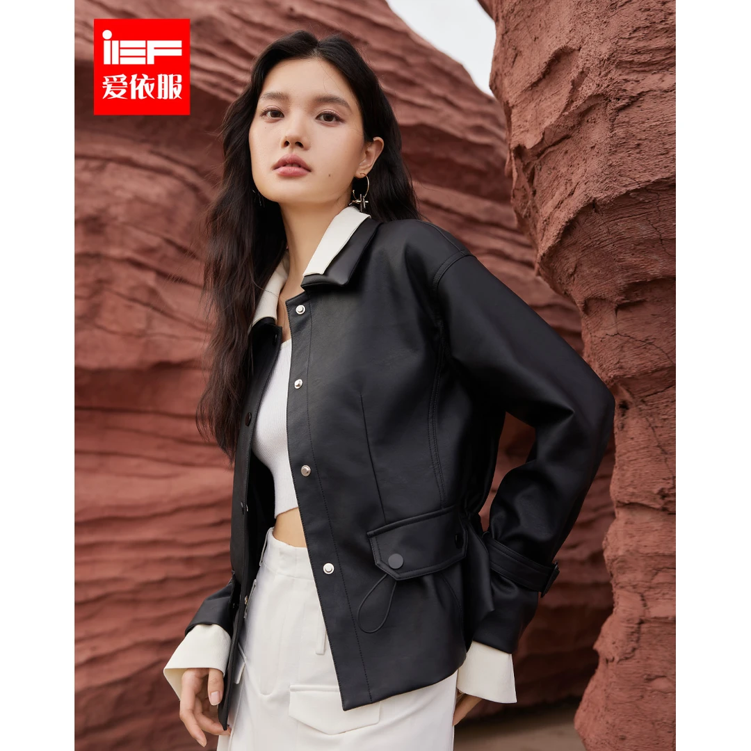 IEF/爱依服2023秋季新款时尚气质百搭外套短款休闲女秋款香风简约