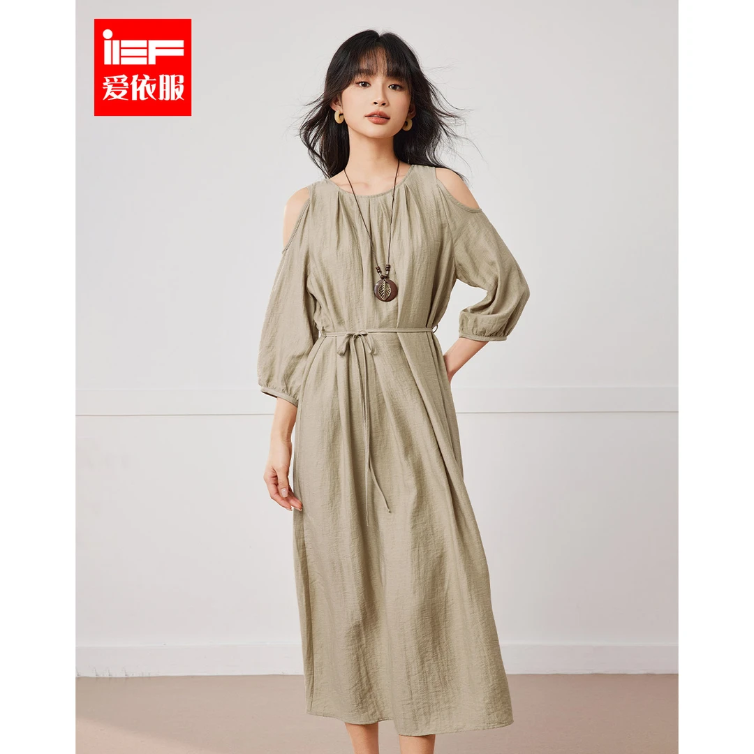 IEF/爱依服2025秋季新款法式时尚轻熟风百搭气质优雅长上衣裙