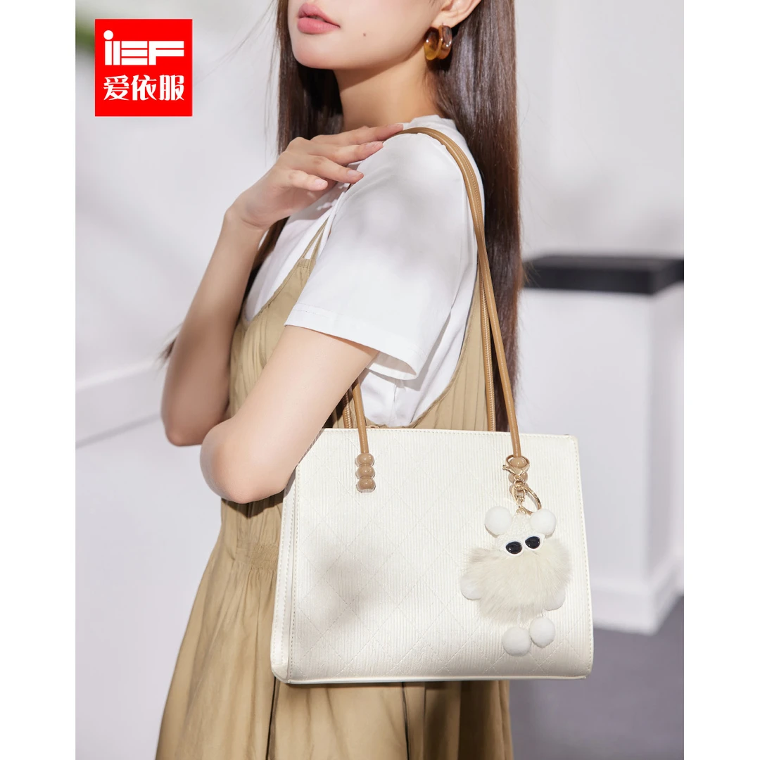 IEF/爱依服单肩包2024夏季新款韩版时尚简约休闲通勤风百搭托特包