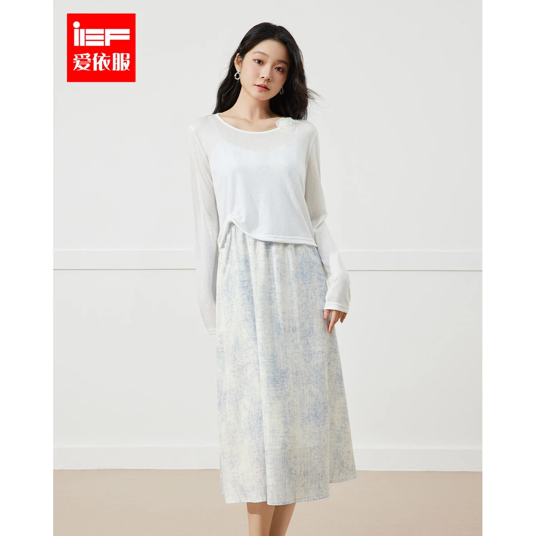 IEF/爱依服2024新款秋夏季温柔感里外套裙5619A-DW34248-