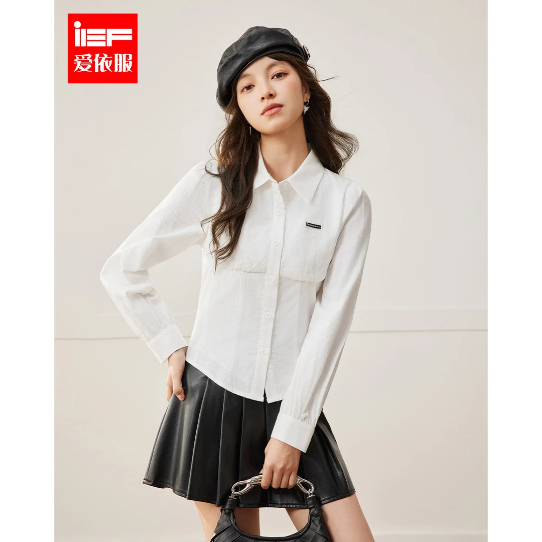 IEF/爱依服2025春季新款时尚修身显瘦甜辣风高级感小众衬衫欧若风