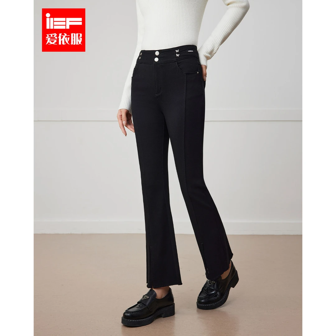 【商场同款新品】IEF/爱依服长裤2025春季新款显瘦喇叭裤欧若风春秋