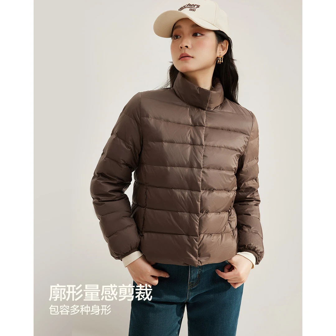 IEF/爱依服2025冬季新款时尚简约小众设计轻薄款保暖轻羽绒外套