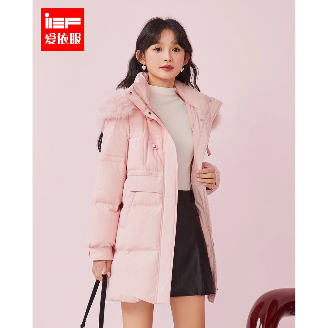IEF/爱依服热力感冬季新款韩版甜美风通勤百搭保暖羽绒外套