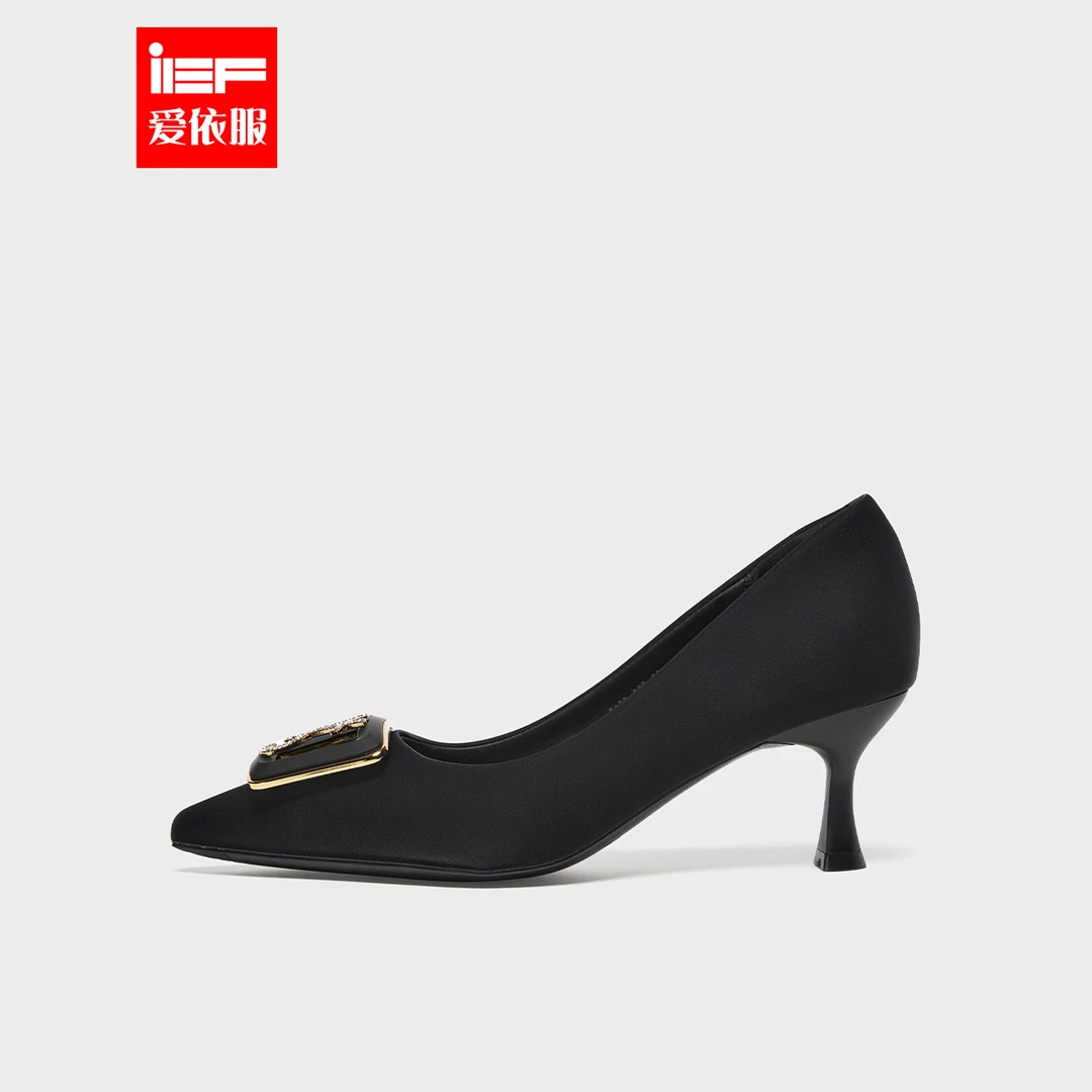 IEF/爱依服高跟鞋2025秋季新款韩版通勤气质成熟风尖头细跟单鞋