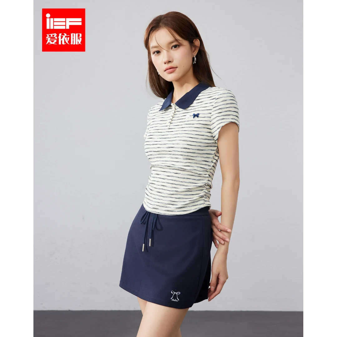 IEF/爱依服2025新款夏季套装韩版休闲运动学院风时尚上下套裙