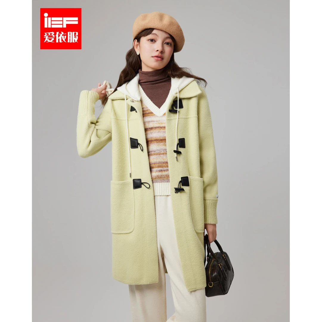 IEF/爱依服2025冬季新款韩版成熟优雅气质通勤保暖百搭毛织中外套