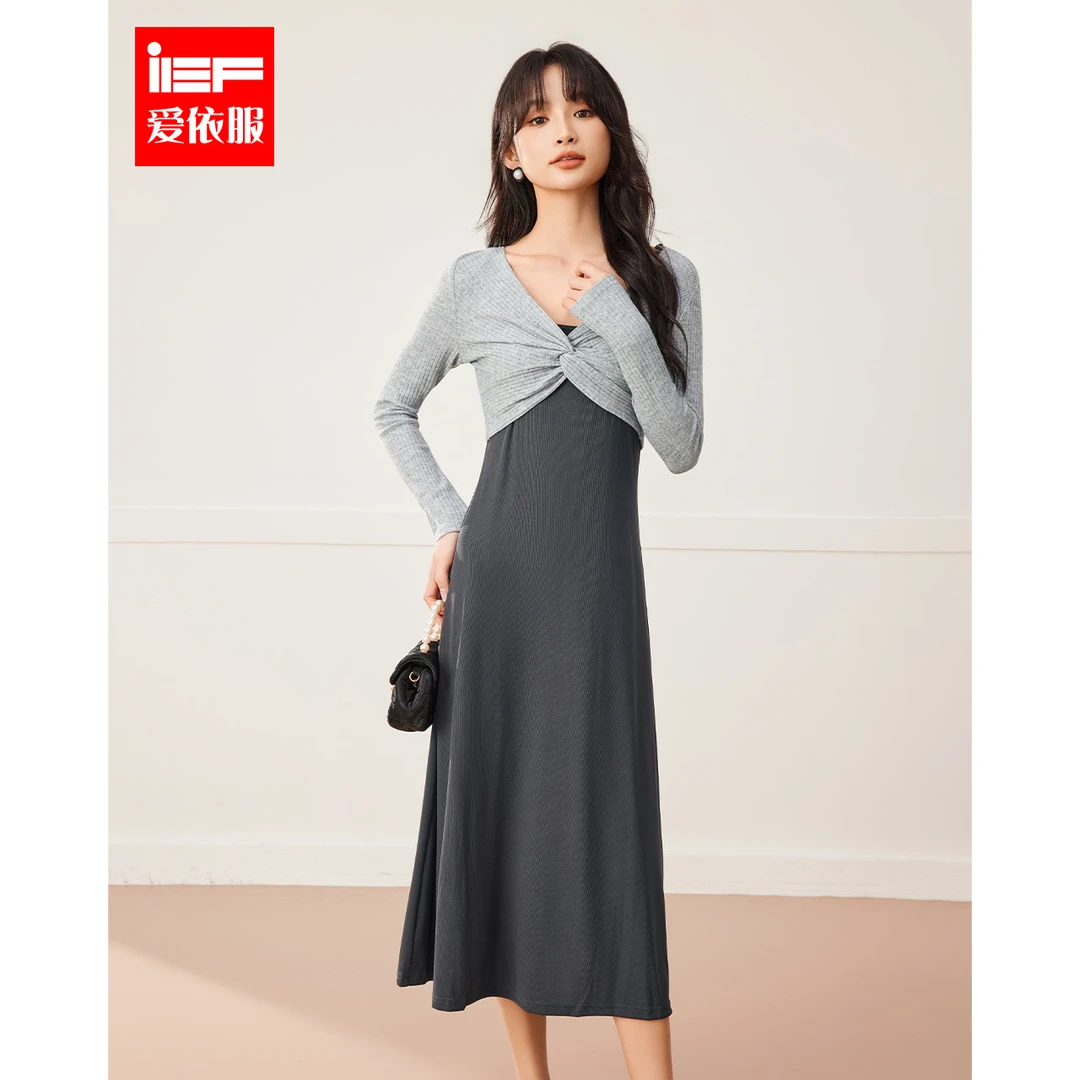 IEF/爱依服套装2025早秋新款法式温柔淑女气质小众设计里外套裙