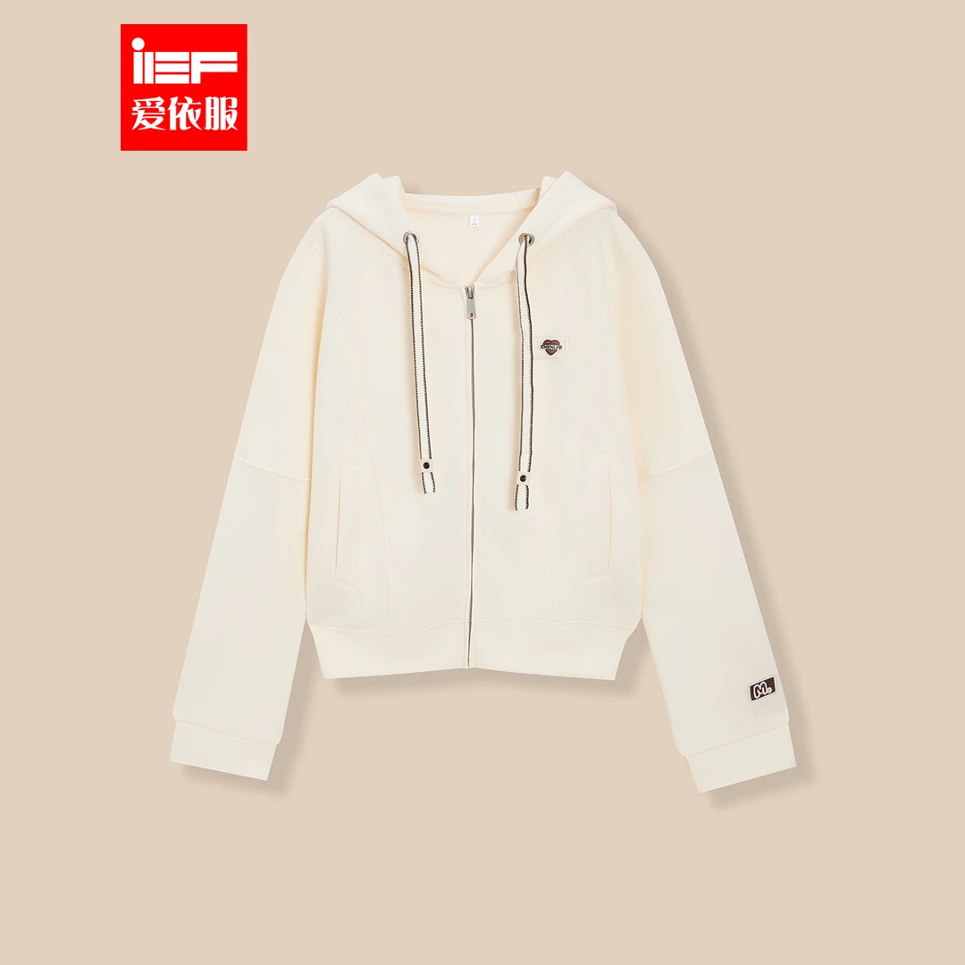 IEF/爱依服2025秋季新款韩版时尚休闲简约百搭连帽设计卫衣外套