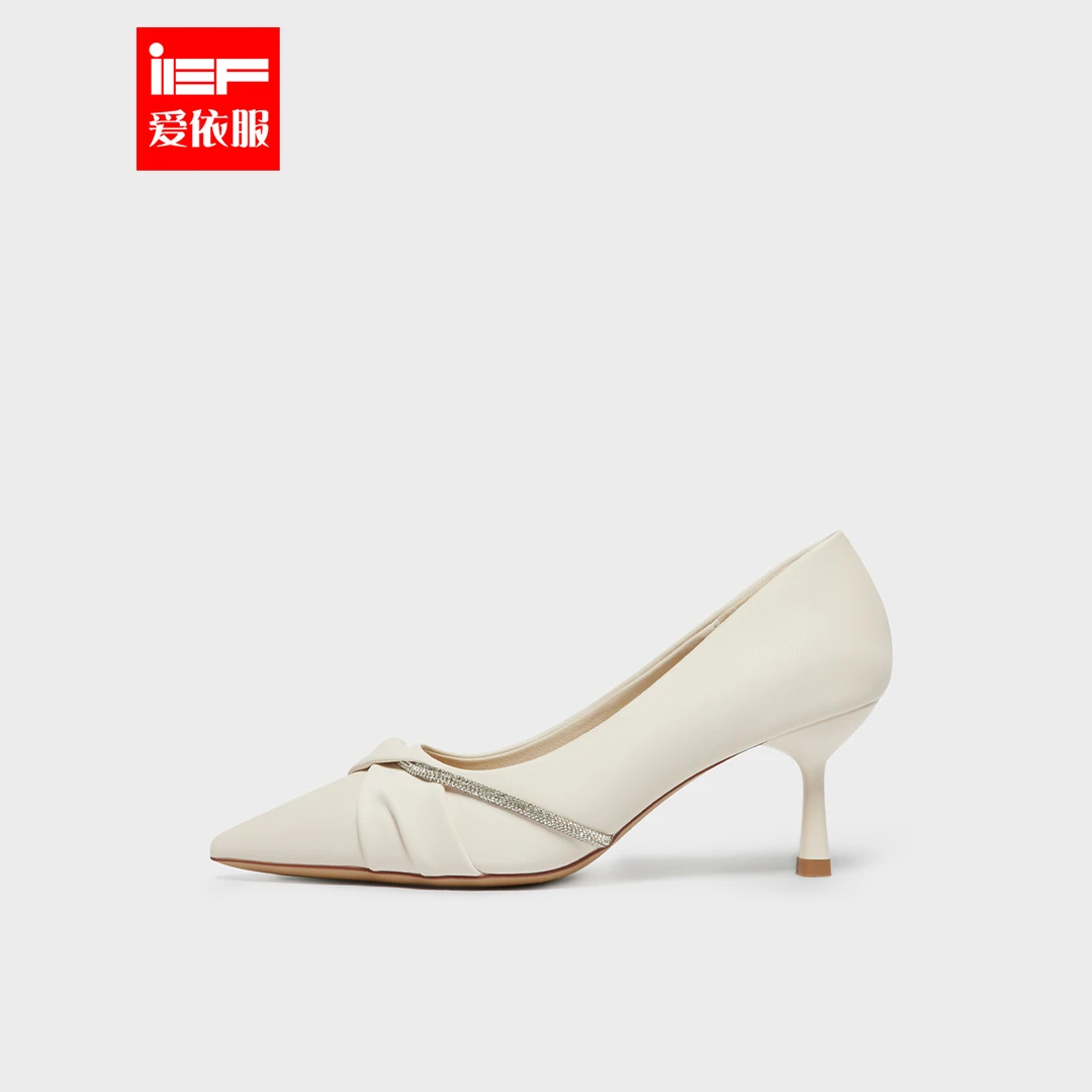 IEF/爱依服时尚女鞋2025秋季新款时尚成熟气质不磨脚尖头细跟单鞋