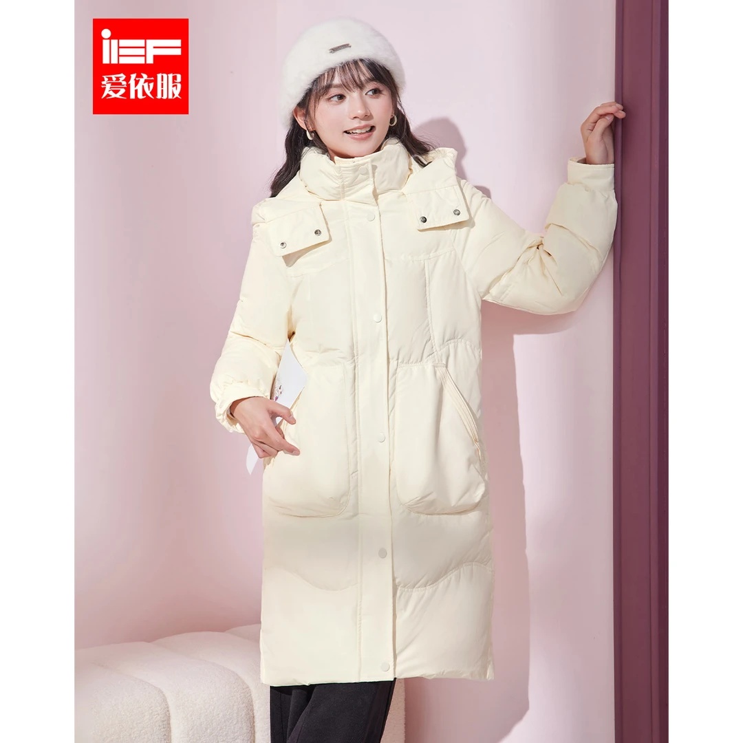 IEF/爱依服羽绒服冬季新款韩版【小个子】专属时尚保暖长外套