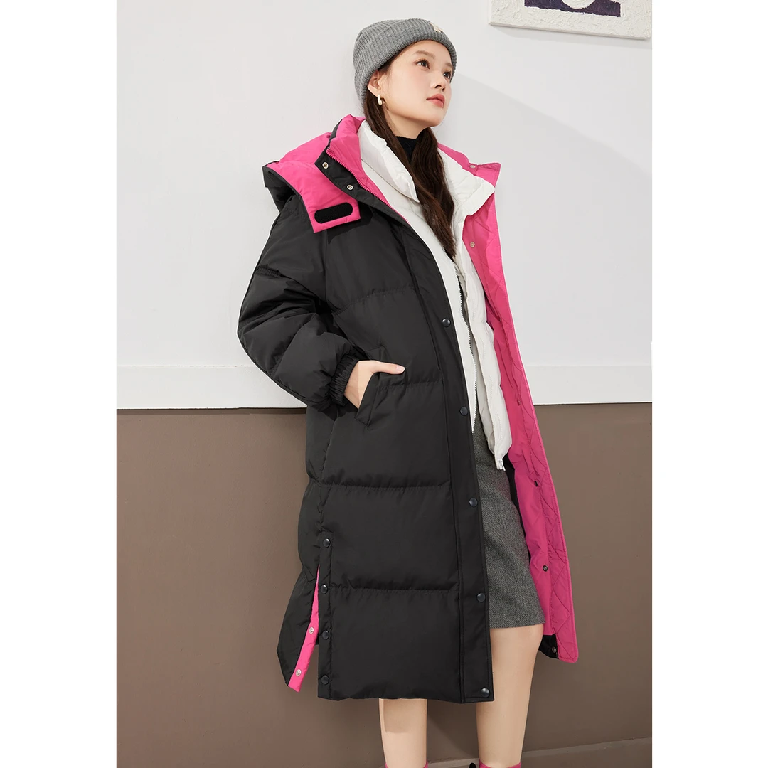 IEF/爱依服热力感羽绒服冬季新款韩版时尚通勤气质羽绒长外套