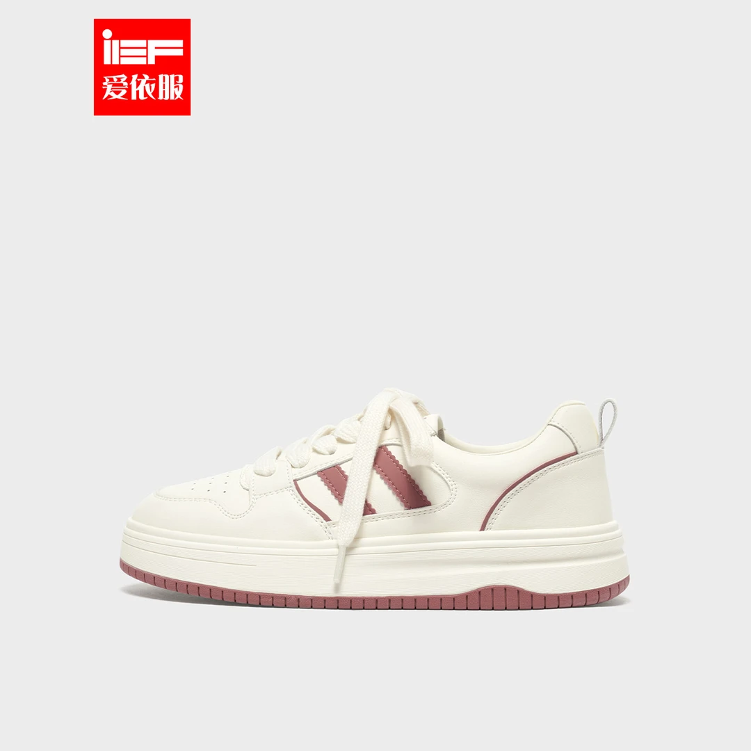 IEF/爱依服休闲鞋2024新款时尚韩版休闲运动风百搭低帮平底小白鞋