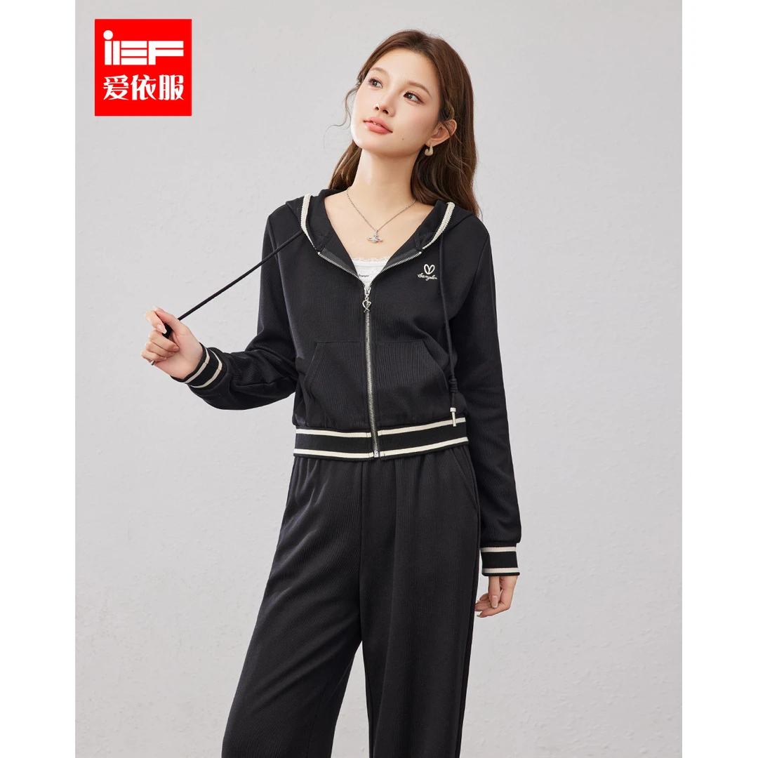 IEF/爱依服套装2025秋季新款韩版时尚休闲运动风显瘦通勤上下套裤