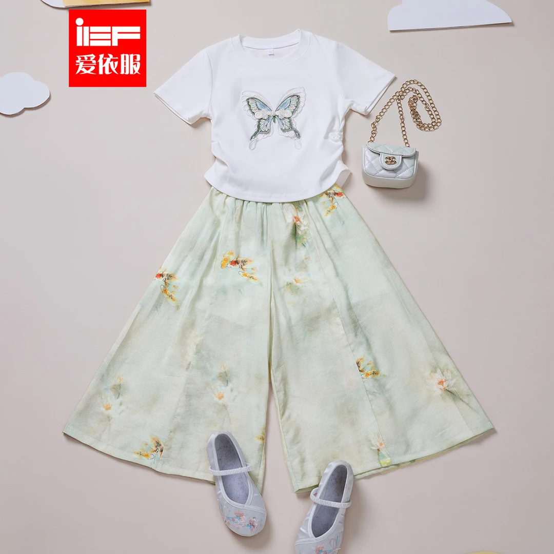 【青山雾】IEF/爱依服薄荷曼波夏女童古装中国风汉服旗袍两件套裤裙