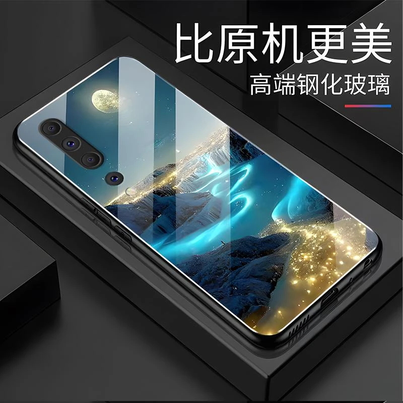 适用小米10手机壳xiaomi10玻璃梦幻星河男新款风景图案时尚防摔保