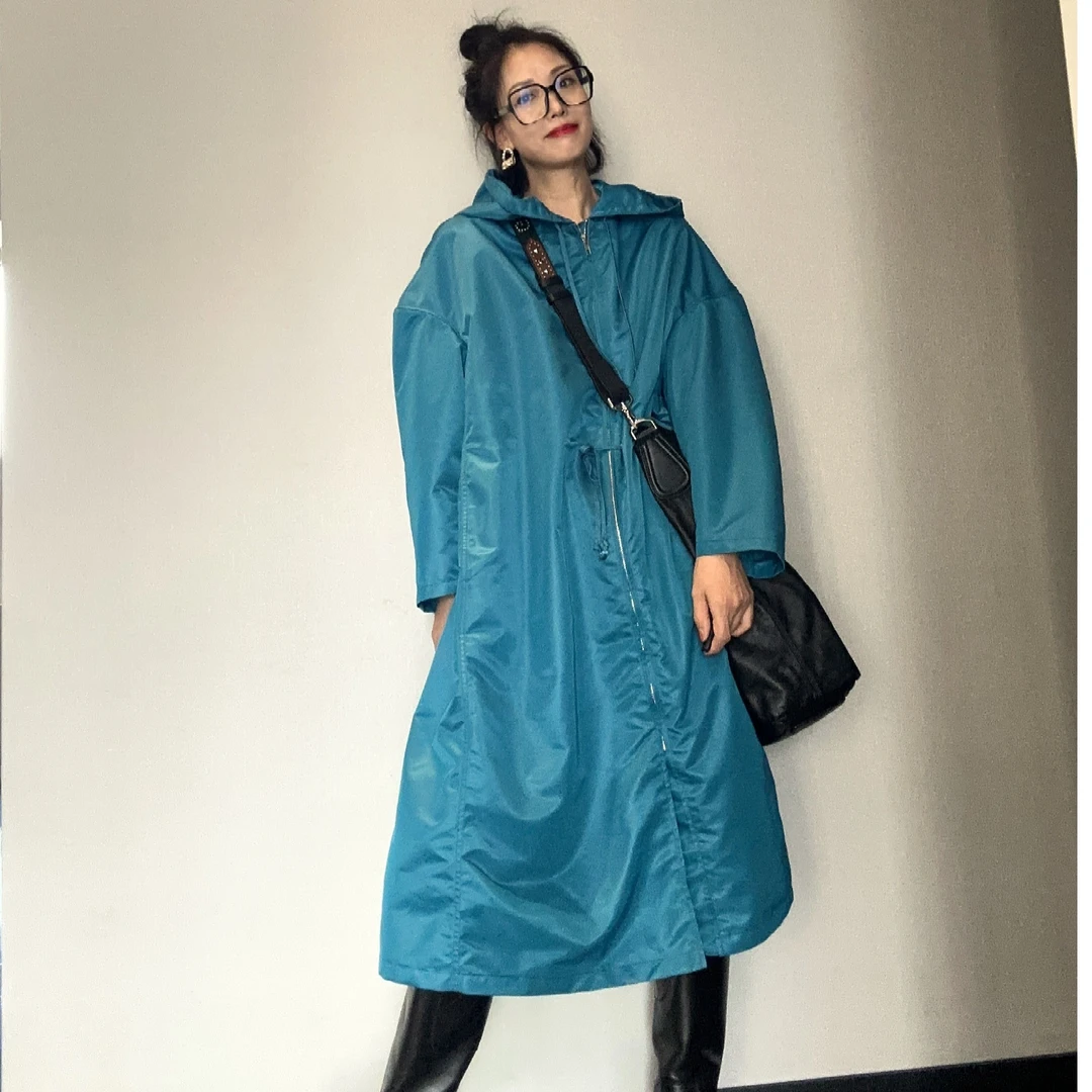 重工小众设计格调休闲中长款风衣MC8931