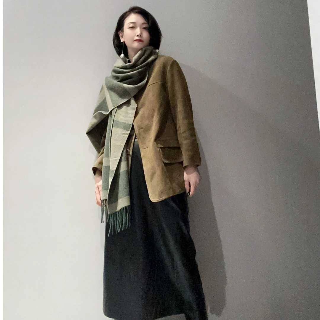 百搭设计时尚羊绒披肩围巾