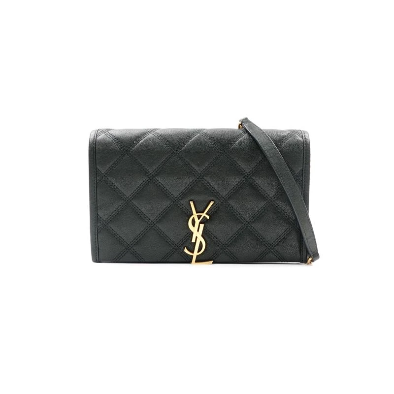 95新 YSL/圣罗兰  Niki 墨绿色菱格金扣单肩包T_ZY0000394332