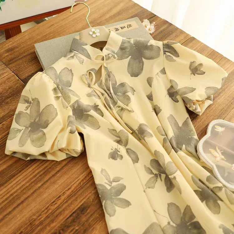 恬子梦 C248 夏季短袖A版小个子裙长95CM 旗袍