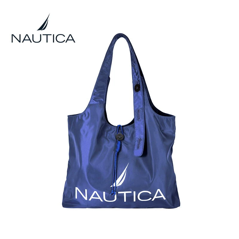 nautica/诺帝卡编织绳扣购物袋大容量可调节斜挎包防水运动托特包