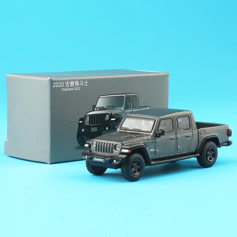 JKM1:64JEEP角斗士合金车模微缩小车铁底滑行汽车模型摆男孩玩具