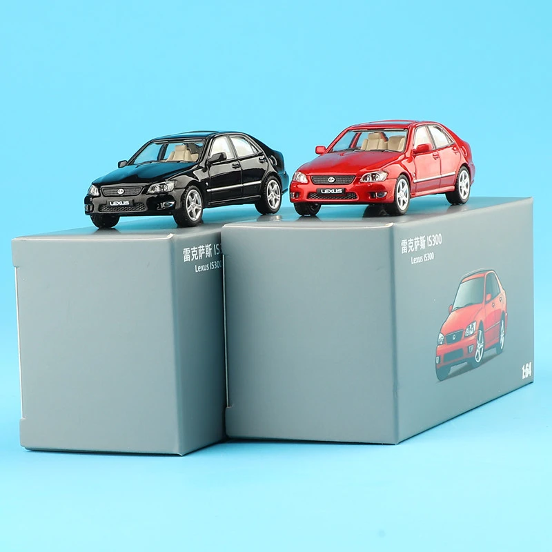 JKM1:64雷克萨斯IS300咬地鲨铁底胶胎合金汽车模型摆件玩具车