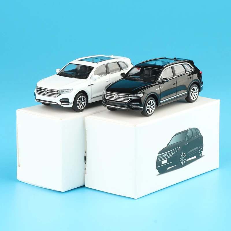 JKM1/64大众途锐合金车模滑行减震迷你汽车模型摆设玩具车