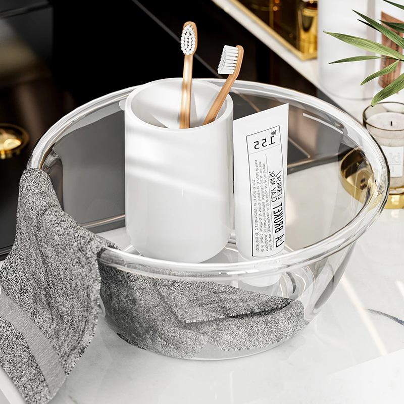 加厚加深透明洗脸盆大中小婴儿盆子学生宿舍洗衣盆洗菜洗脚塑料盆