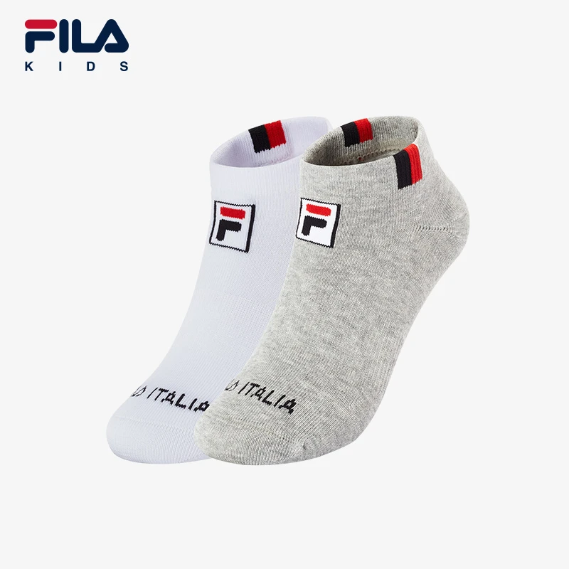 【防臭3A抑菌】FILA斐乐儿童吸汗透气短筒两色袜子K17G431302F