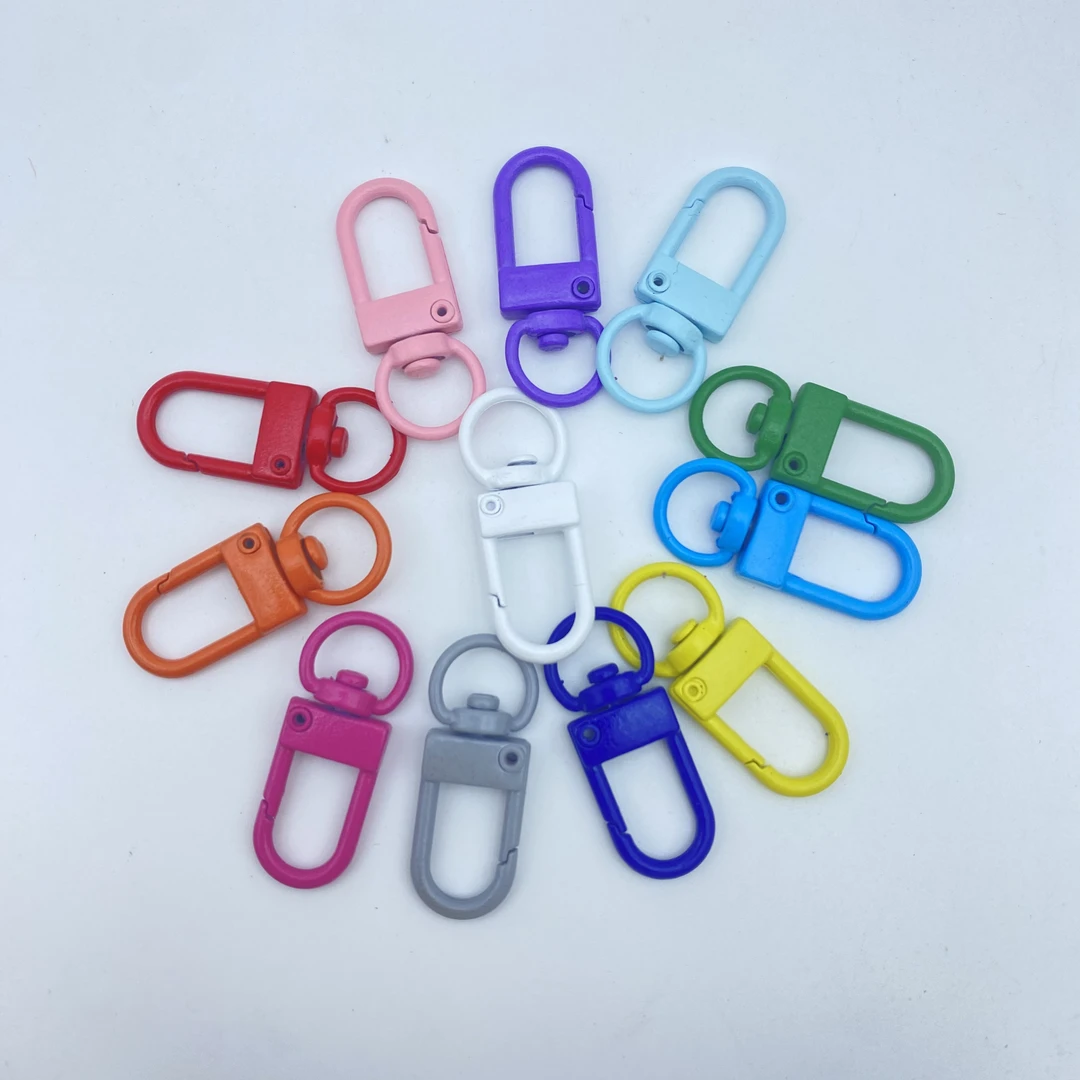 【彩色U型钥匙扣】糖果金属饰品手工配件龙虾扣U型钥匙扣挂钩挂件