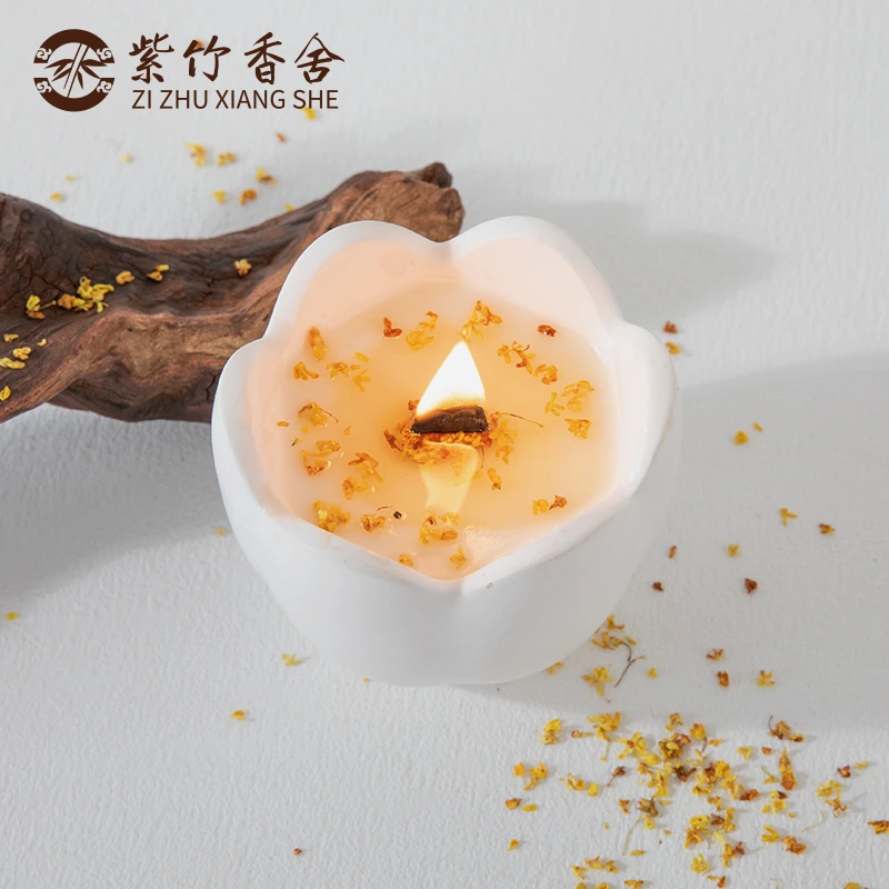 【花香系列】桂花香薰蜡烛室内家用持久清新高级卧室小众香氛礼物