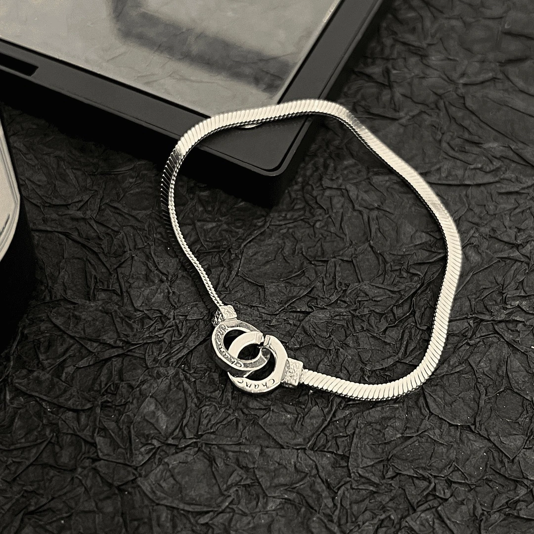 925银手链 《江南》轻奢时尚百搭简约设计师环环相扣蛇骨纯银手链