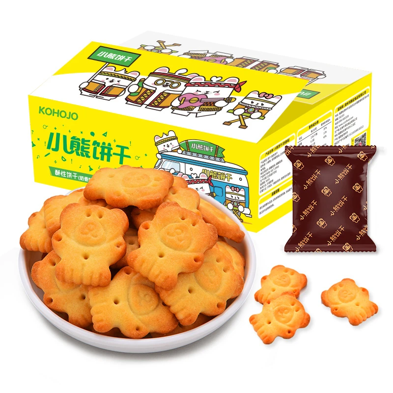 KOHOJO小熊饼干358g/箱 小包装熊字饼早餐儿童零食小吃