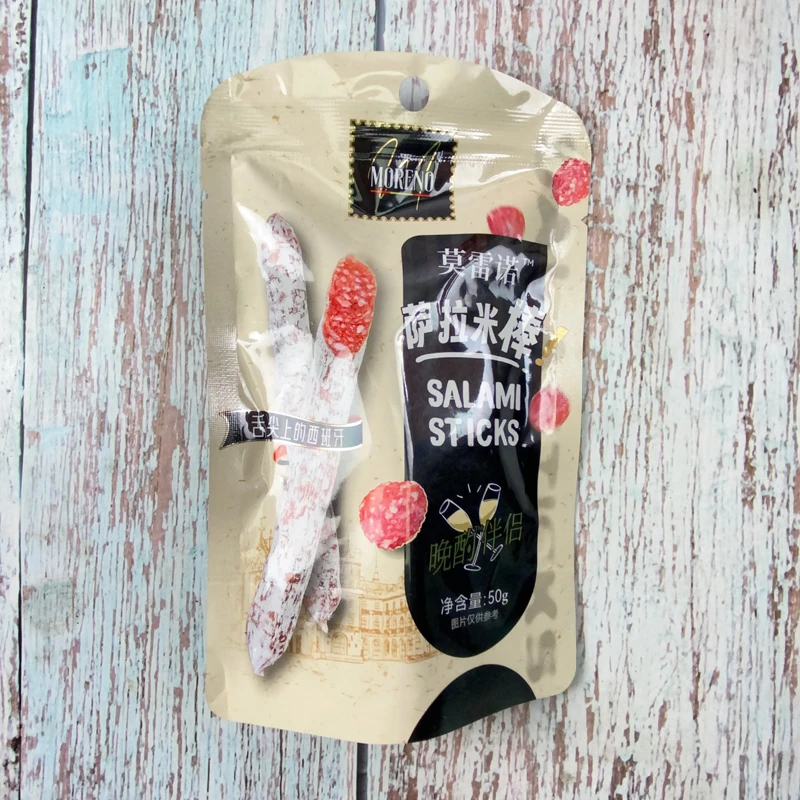 新款西班牙风味莫雷诺棒萨拉米迷你棒冷藏保存开袋即食小零食50g