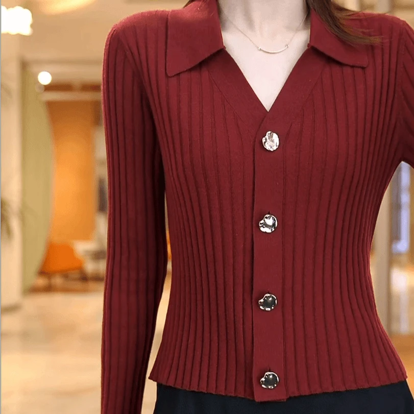 早秋新款条纹毛衣显瘦气质时尚洋气百搭打底针织衫开衫长袖上衣女