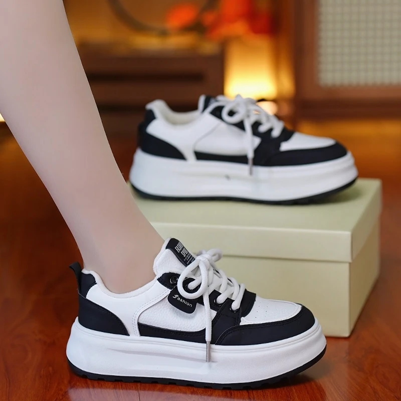 厚底松糕小白鞋子增高女鞋2024秋冬新款轻便休闲鞋运动鞋加绒棉鞋