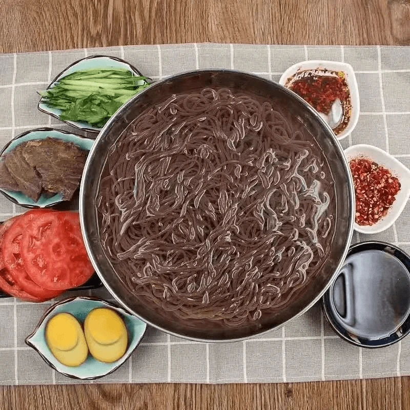 22【拍1斤5斤】涌胜村东北荞麦玉米鲜面条 必须冷冻保存