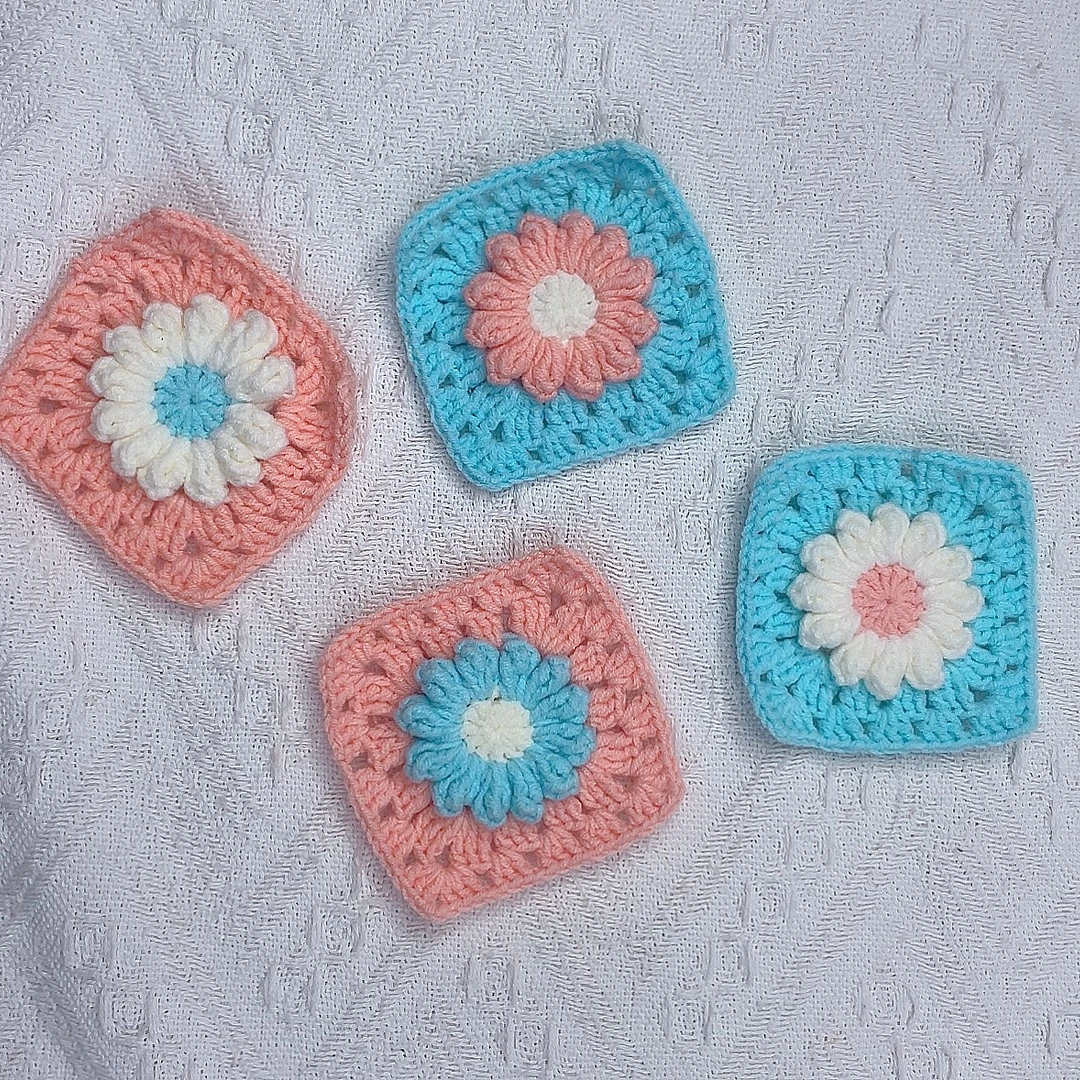 【造物即视】小雏菊毯子材料包四股棉diy手工材料包