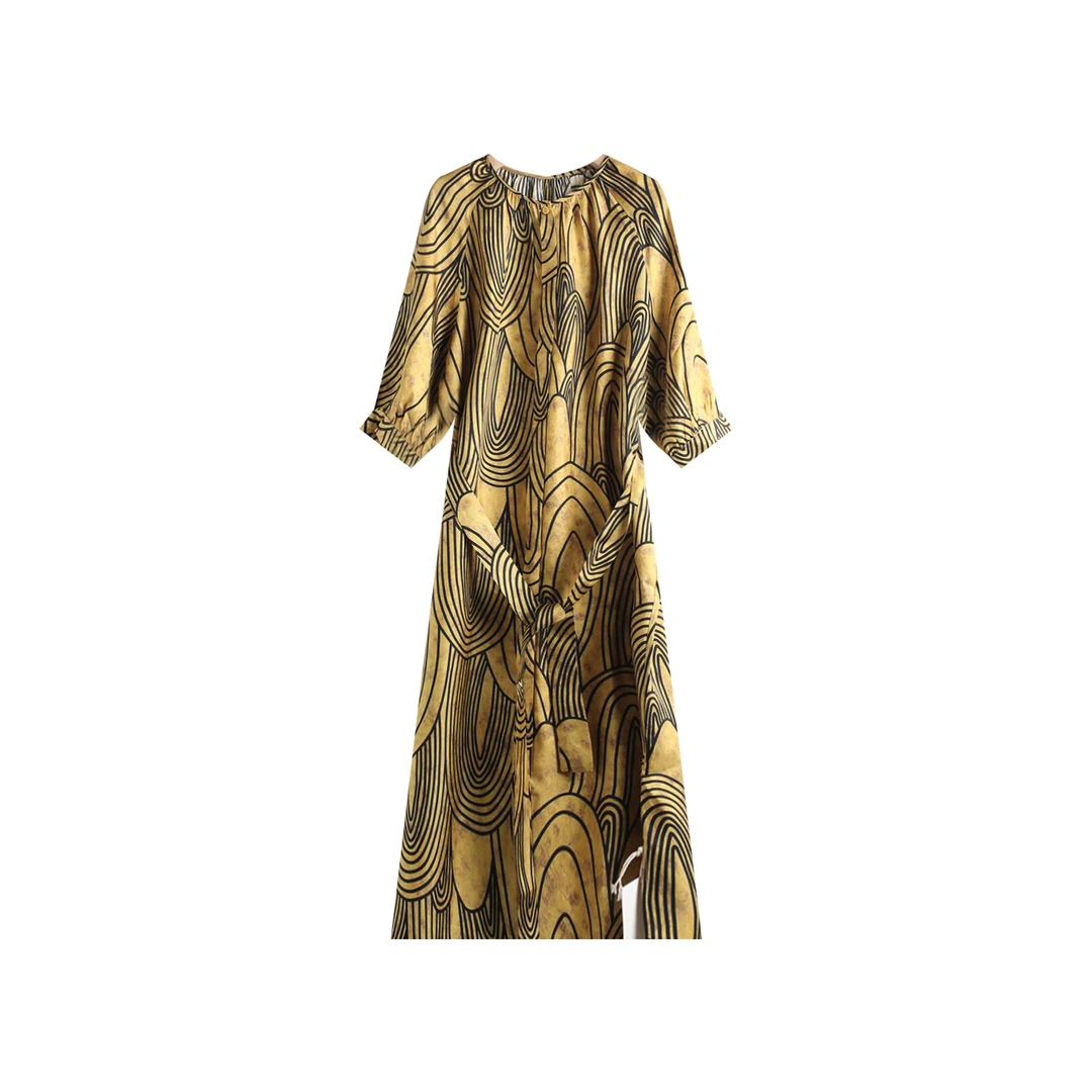 新款桑蚕丝连衣裙 YJHY-662098 女装连衣裙显瘦气质