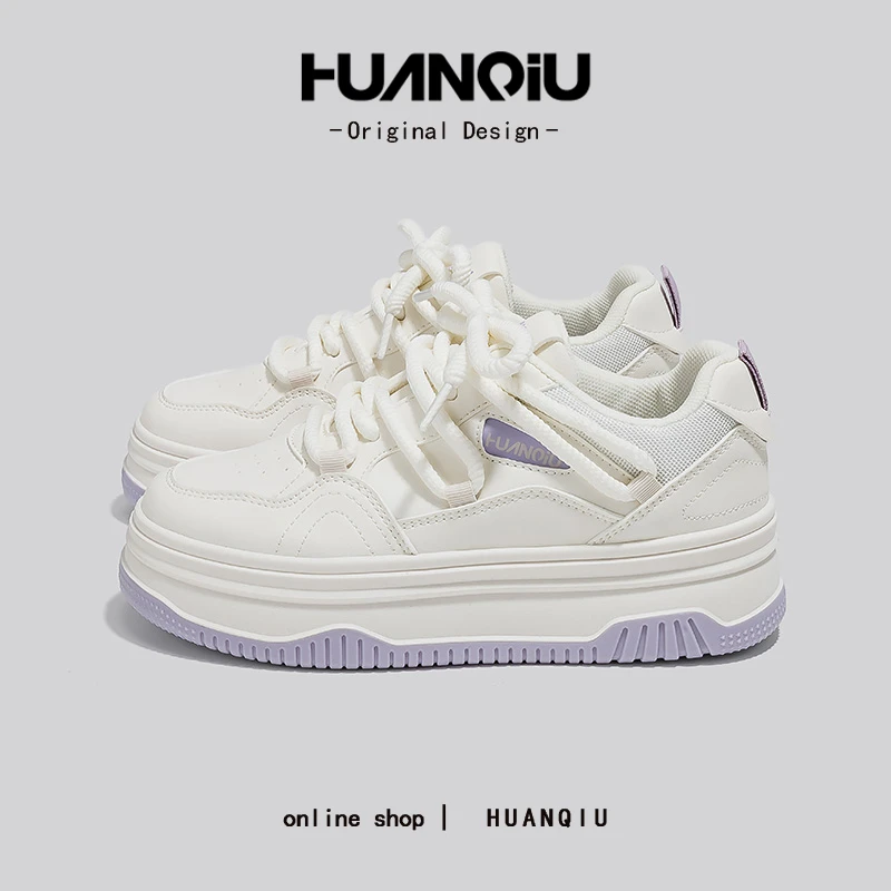 环球2024夏季新款炸街小白鞋时尚休闲百搭小众潮流ins风厚底板鞋