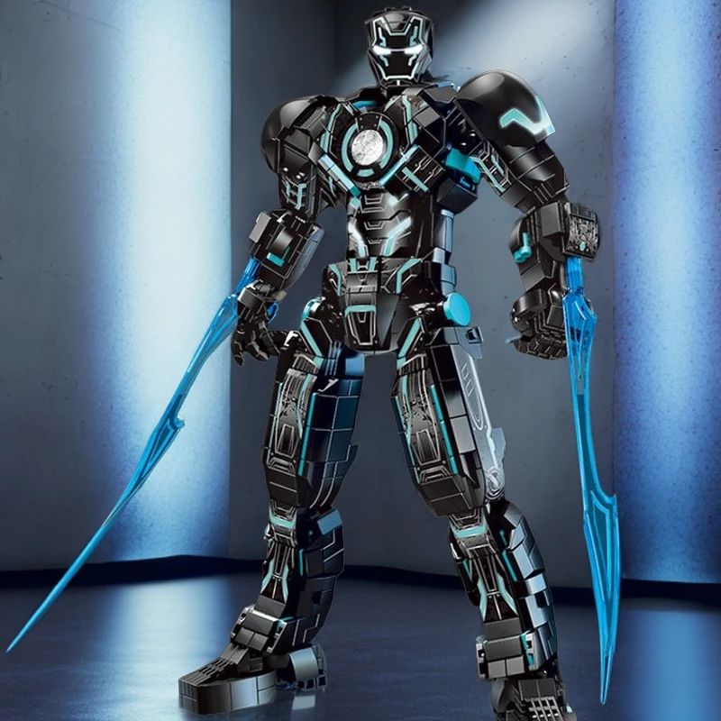 钢铁侠MK4夜光暗夜特别版-1505颗粒拼搭积木益智玩具