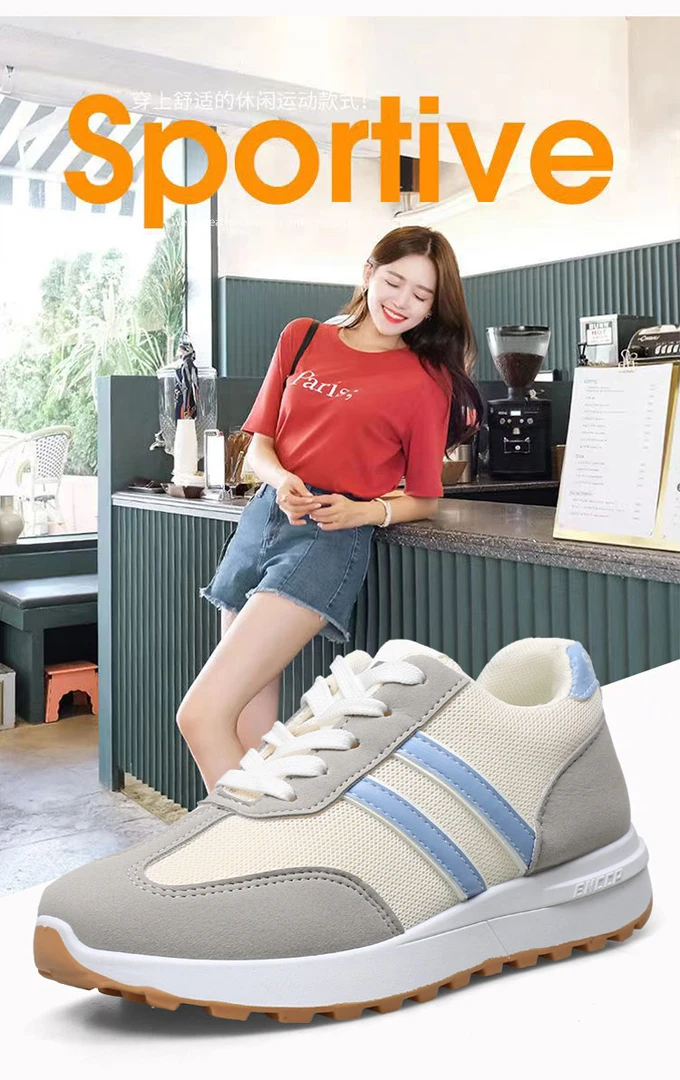 【2025春季新款】两条杠小白鞋运动鞋百搭舒适透气软底软面轻盈轻便