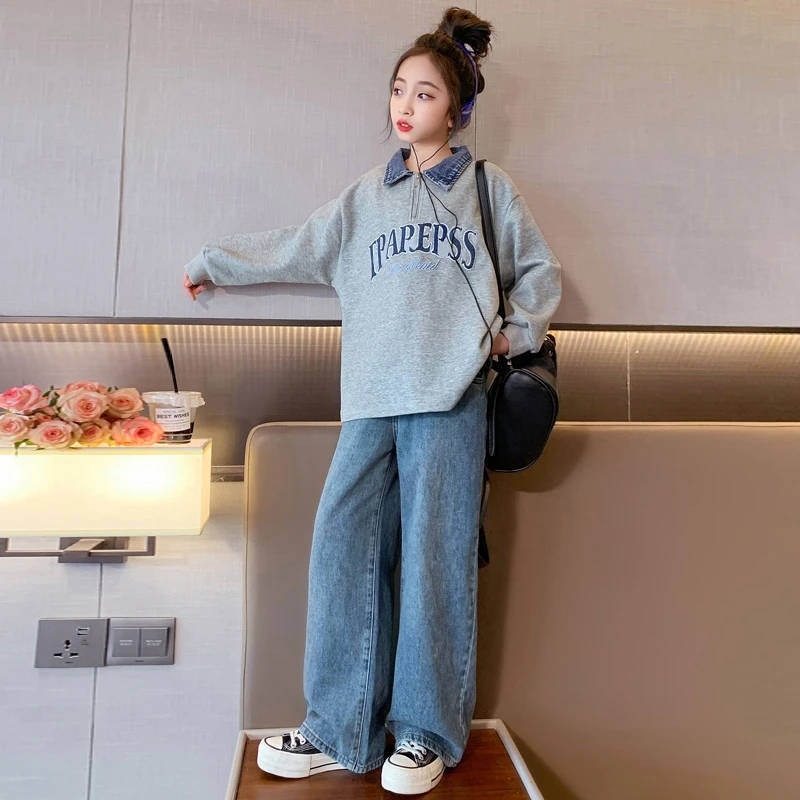 女童春秋2024新款套装运动中大童春季时髦洋气女孩儿童休闲两件套