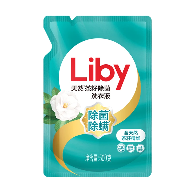 立白茶籽洗衣液500g除菌除螨深层去渍洁净柔顺护衣护色家庭装