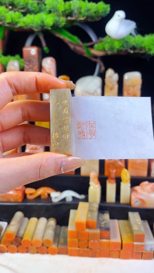 【闪购商品】巴林石印石手工篆刻《坐看云起时》