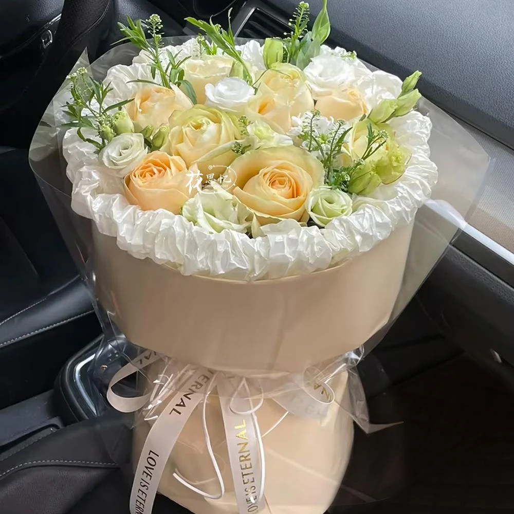 【幸福约定】香槟玫瑰小香风生日鲜花送爱人对象闺蜜颜色市区同城送